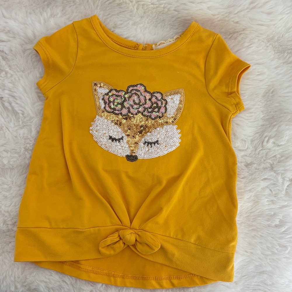 Yellow Fox Design Kids Shirt